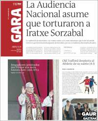 Portada de Gara (Spain)