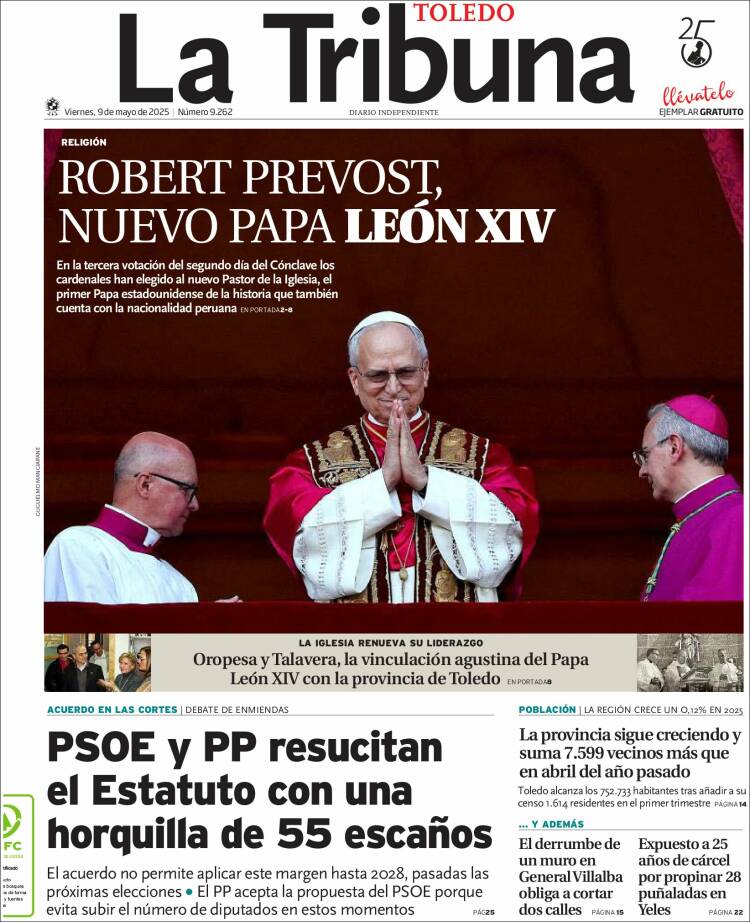 Portada de La Tribuna de Toledo (España)