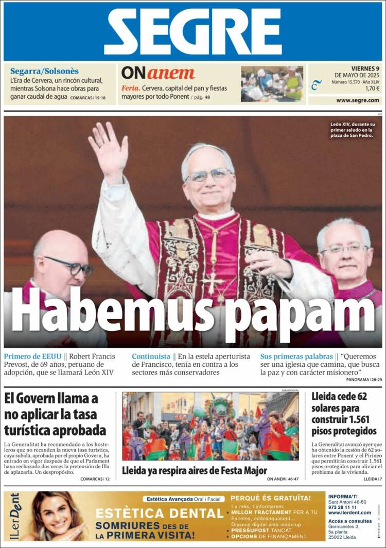 Portada de Segre  (Spain)