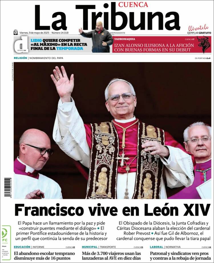 Portada de La Tribuna de Cuenca (España)