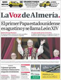 Portada de La Voz de Almería (España)