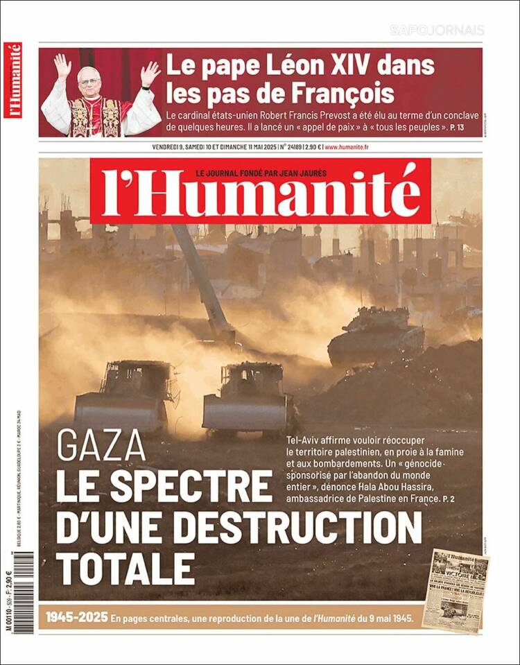 Portada de l'Humanite (Francia)