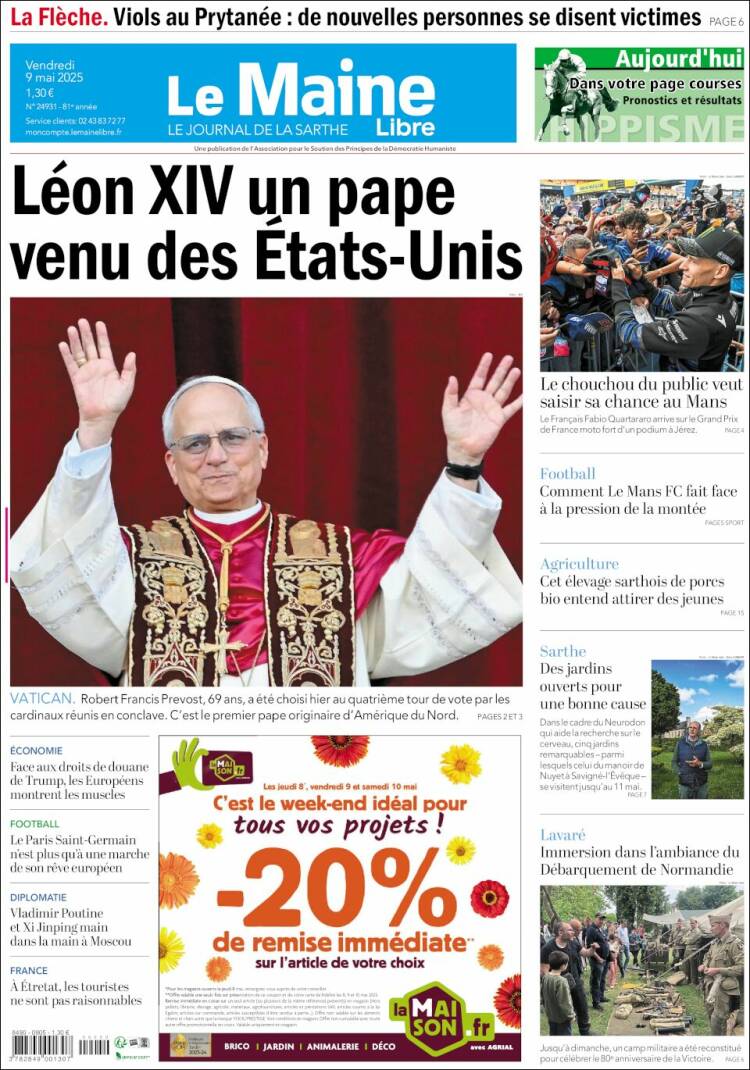 Portada de Le Maine Libre (Francia)