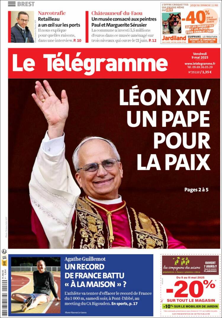 Portada de Télégramme (Francia)
