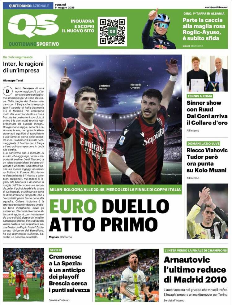 Portada de Quotidiano Sportivo (Italia)