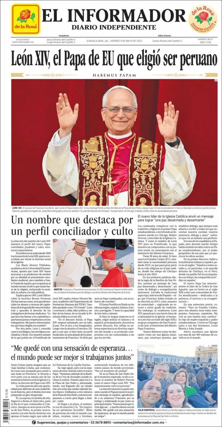 Portada de El Informador (México)
