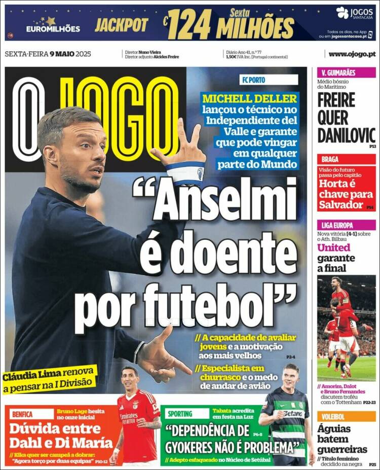 Portada de O Jogo (Portugal)