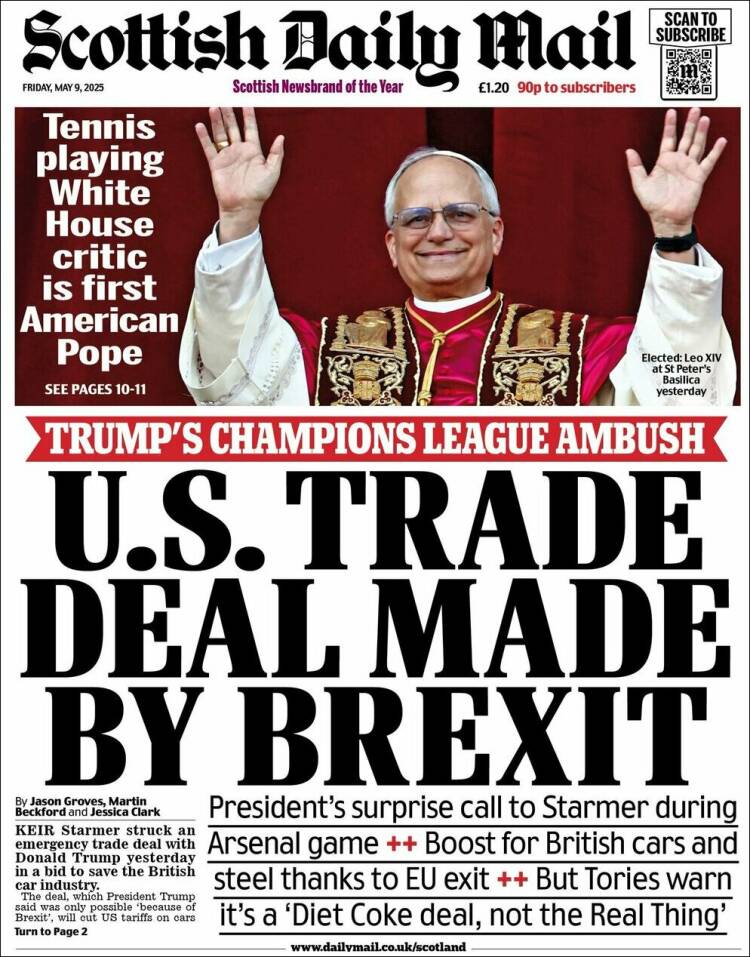 Portada de Scottish Daily Mail (Reino Unido)