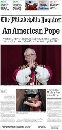 Portada de Philadelphia Inquirer (USA)