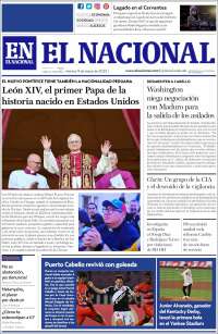 Portada de El Nacional (Venezuela)
