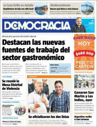 Portada de Diario Democracia (Argentina)
