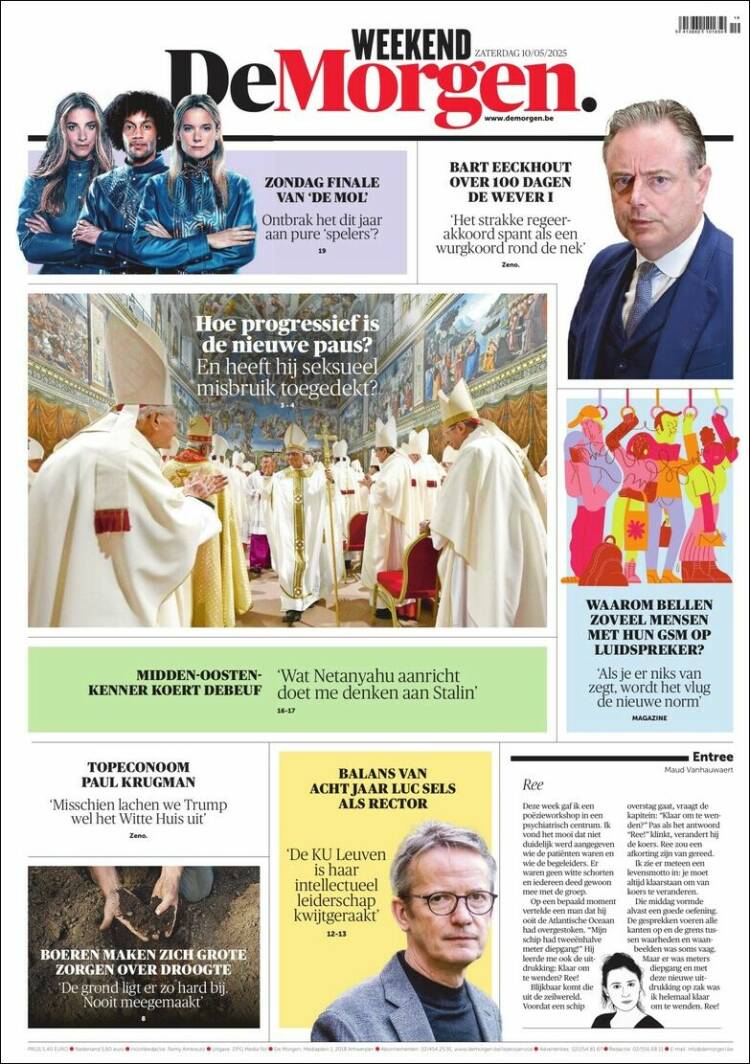 Portada de De Morgen (B&eacute;lgica)