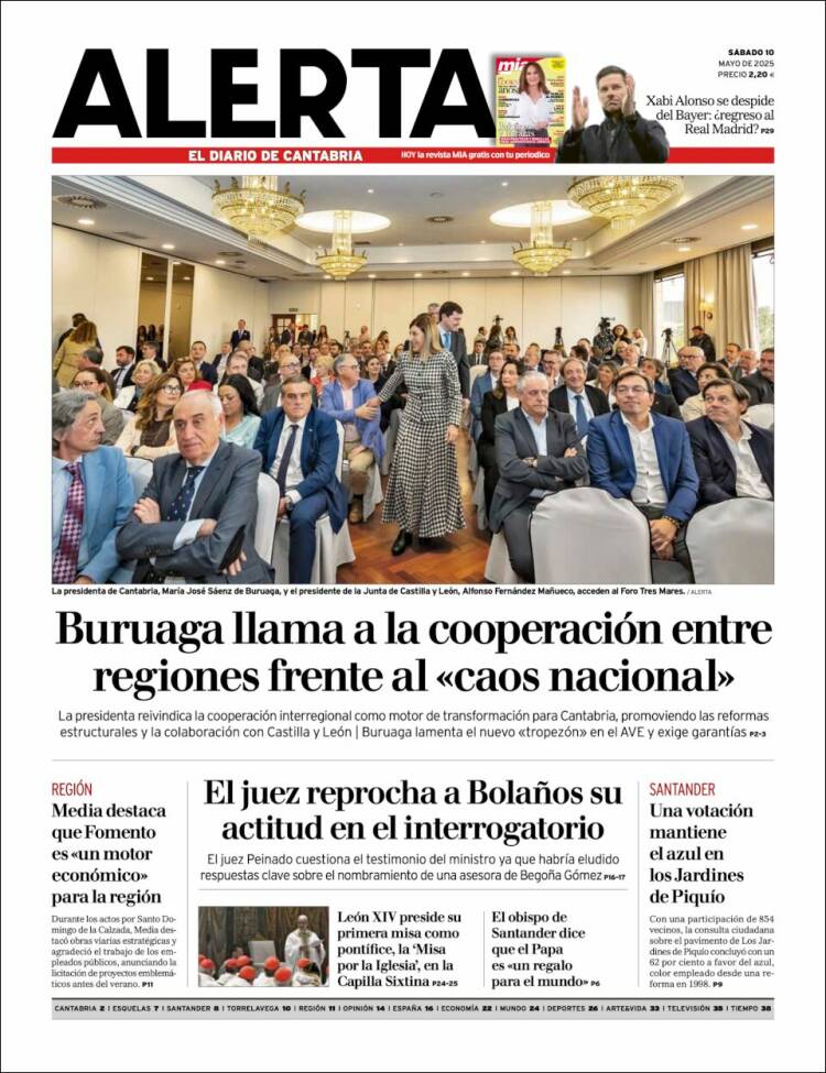Portada de Alerta - El Diario de Cantabria (España)