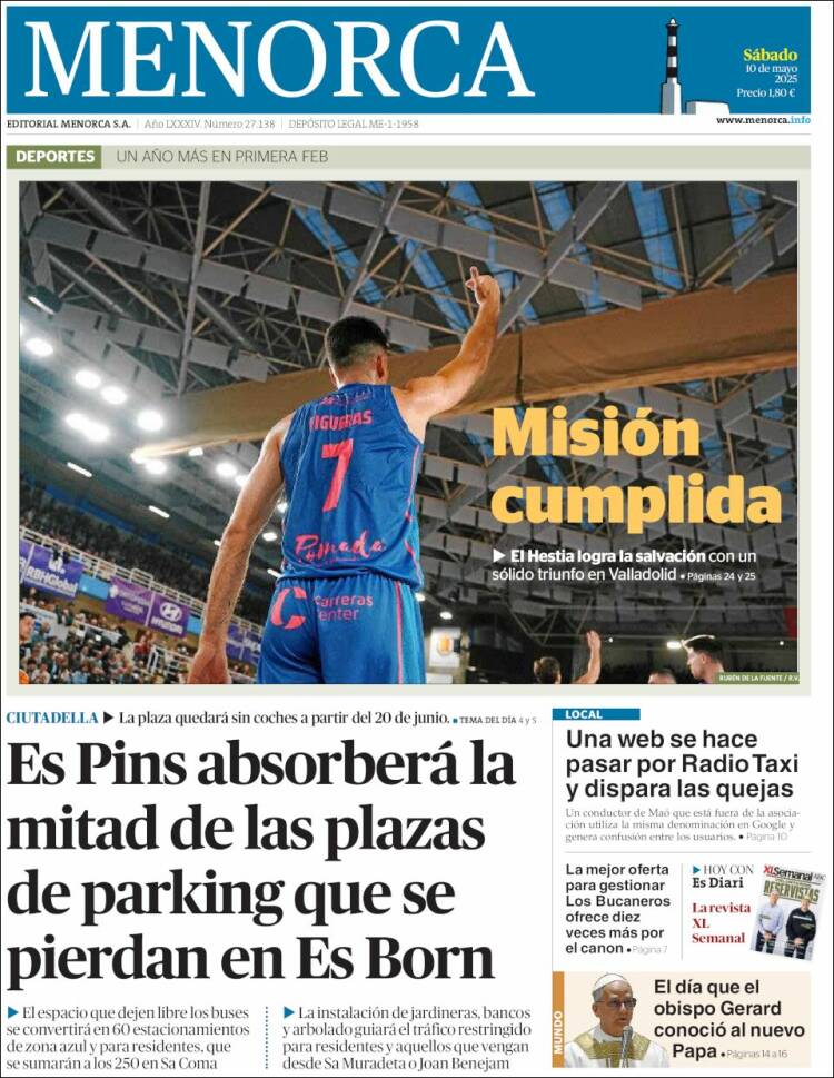 Portada de Menorca - Diario Insular (España)