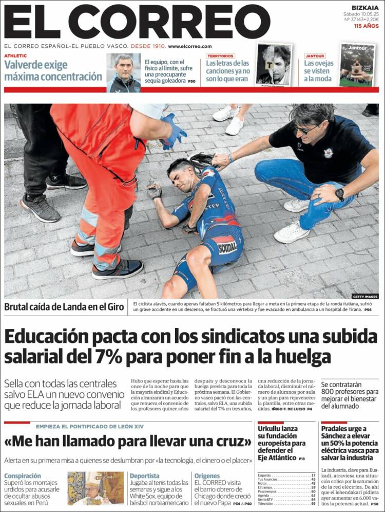 Portada de El Correo (España)