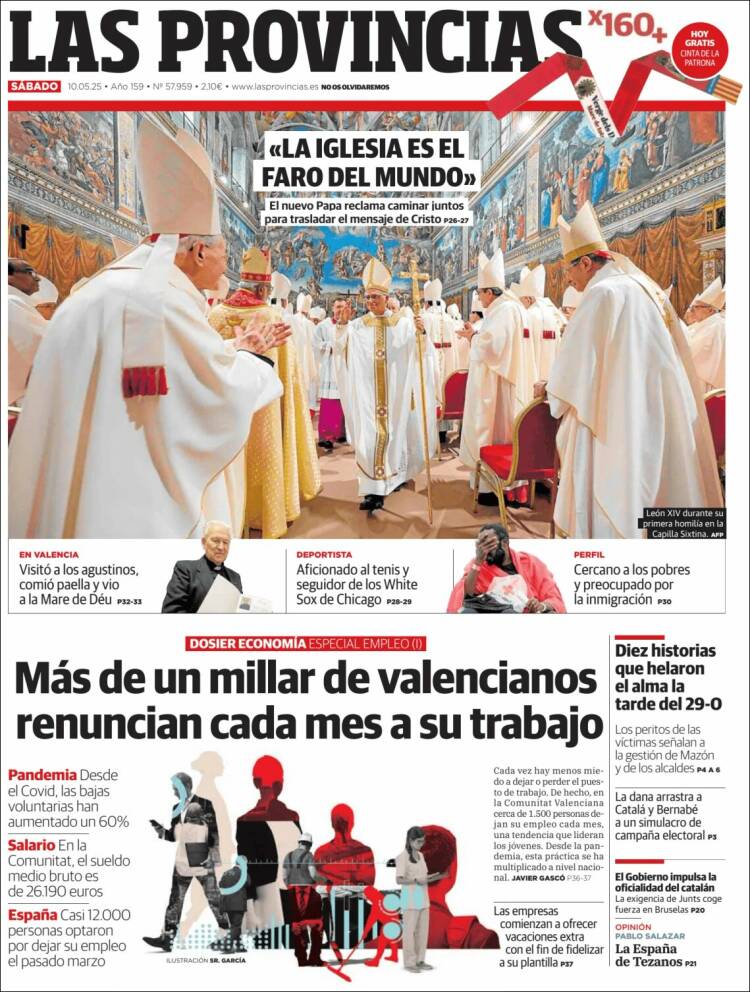 Portada de Las Provincias (España)