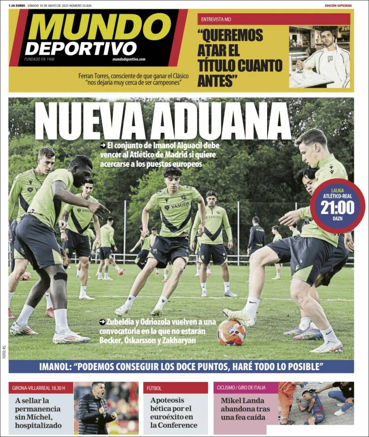 Portada de Mundo Deportivo Gipuzkoa (España)