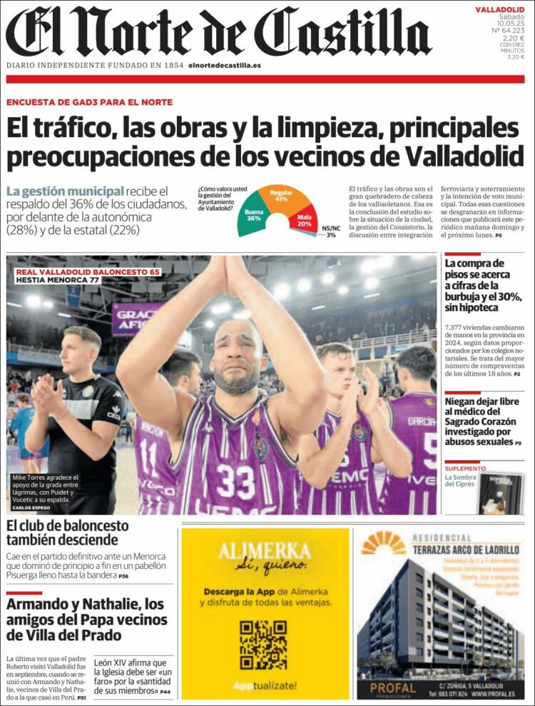 Portada de Norte de Castilla - Valladolid (España)