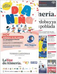Portada de La Voz de Almería (España)
