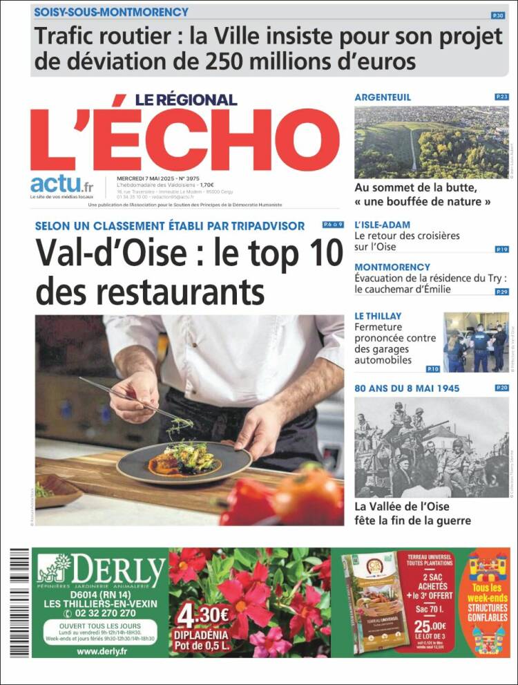 Portada de L'Echo de la Haute-Vienne (Francia)