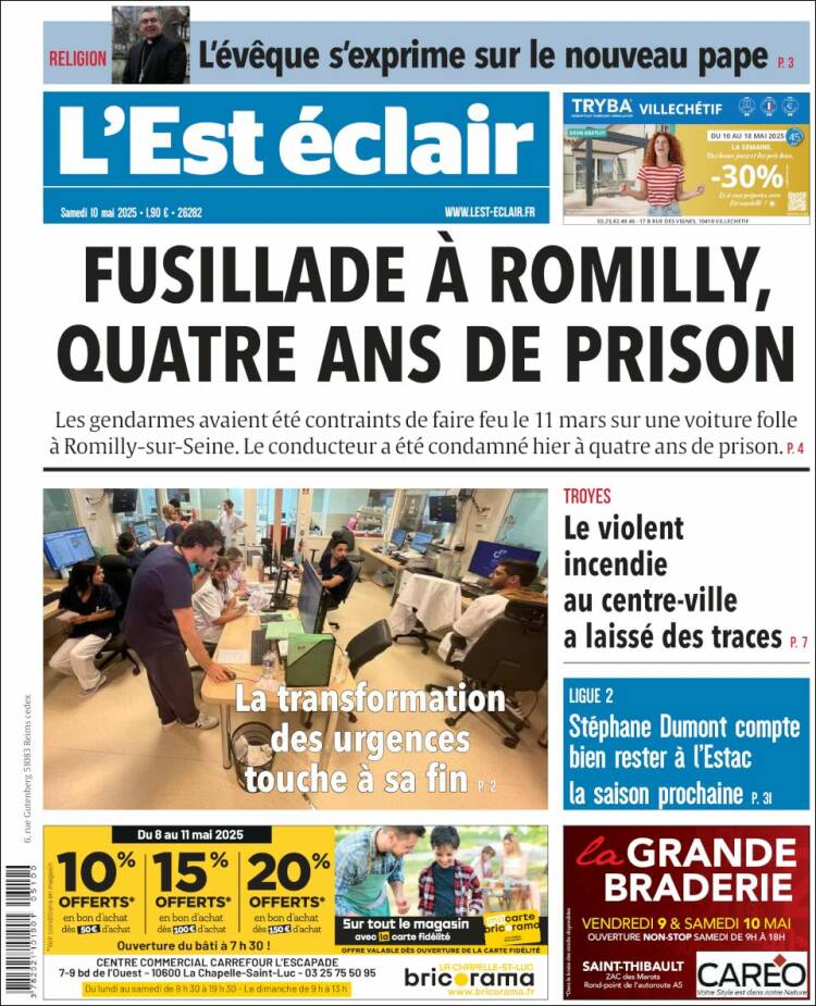 Portada de L'Est Eclair (Francia)