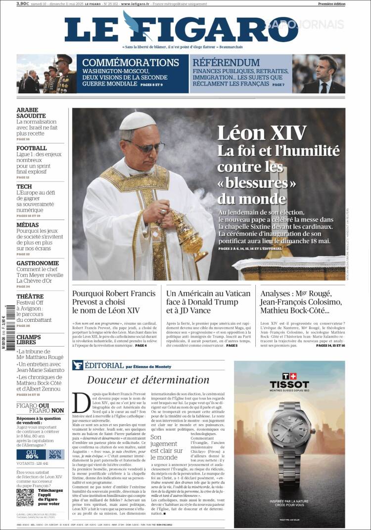 Portada de Le Figaro (Francia)