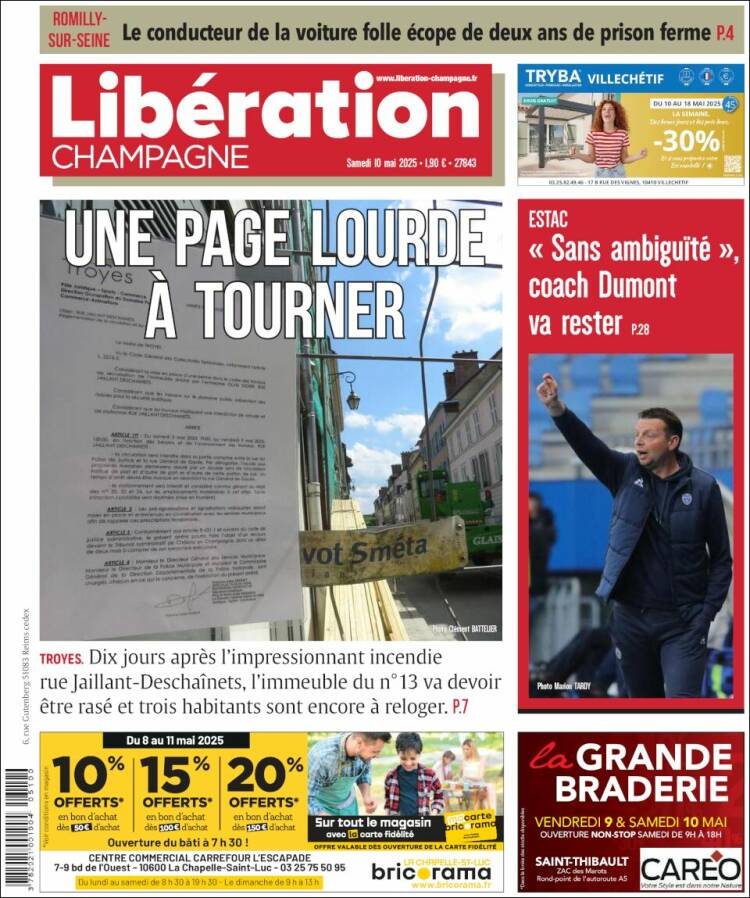 Portada de Libération Champagne (Francia)