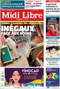 Portada de Midi Libre (Francia)