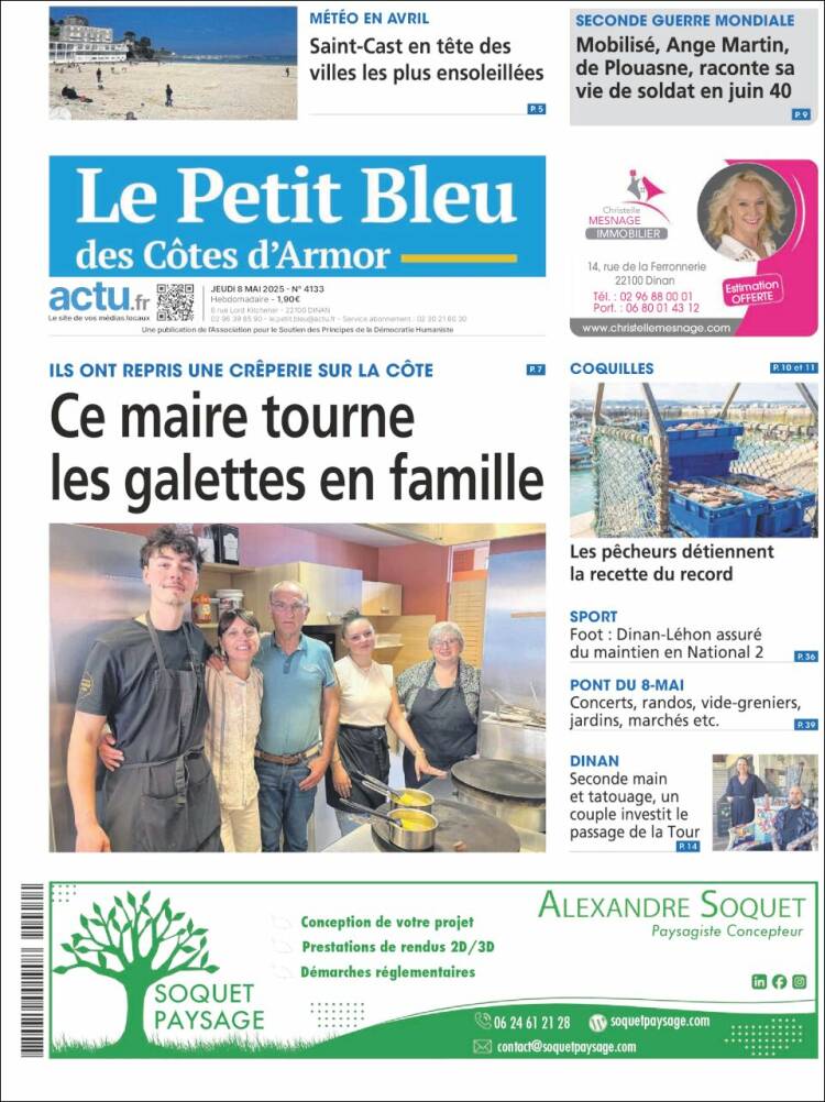 Portada de Le Petit Bleu (Francia)