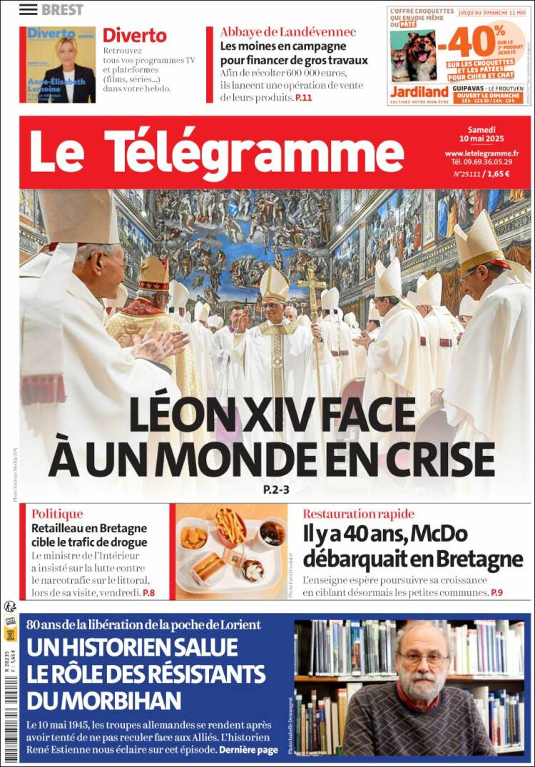 Portada de Télégramme (Francia)