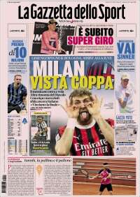 Portada de La Gazzetta dello Sport (Italia)
