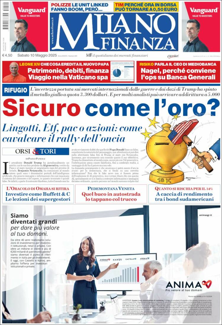 Portada de Milano Finanza (Italia)