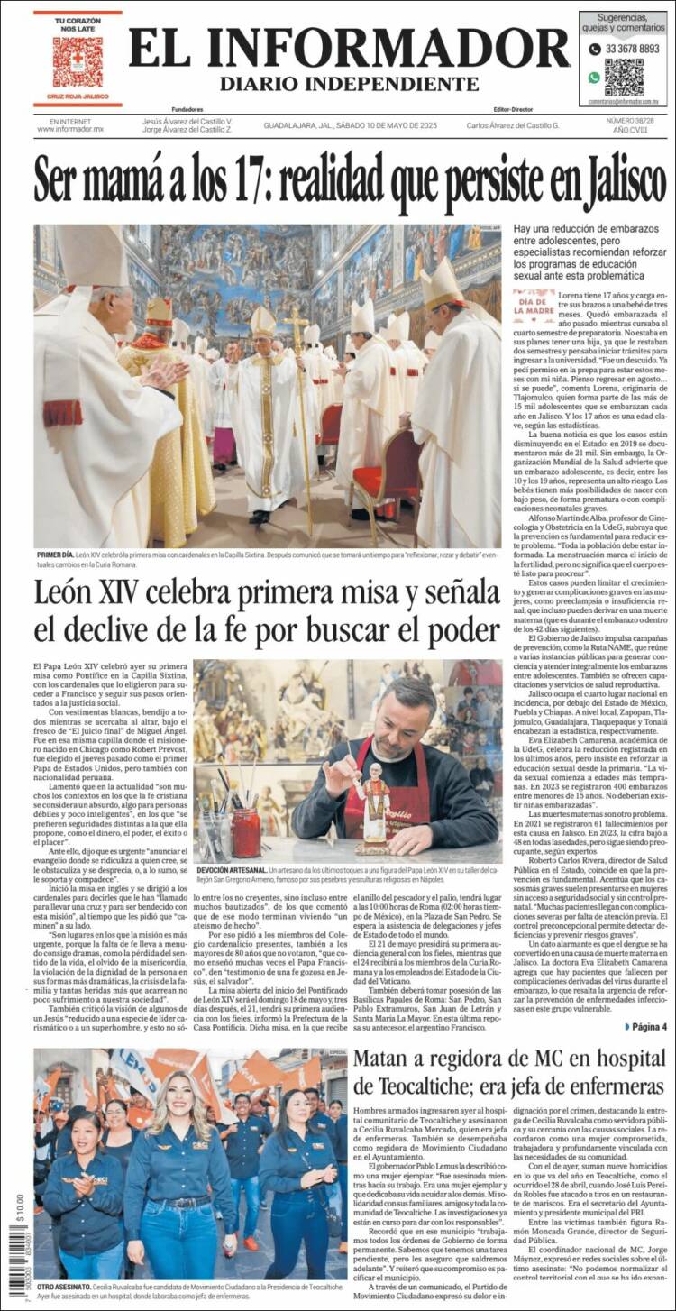 Portada de El Informador (México)
