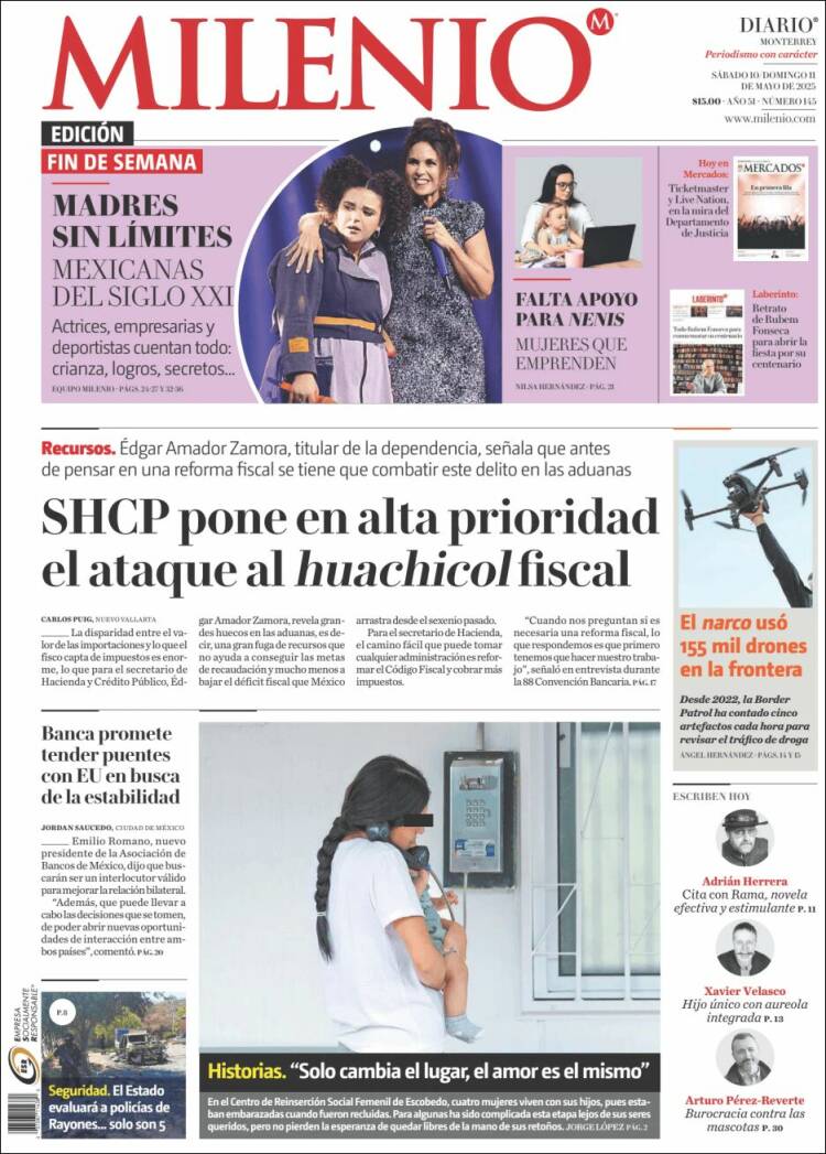 Portada de Milenio de Monterrey (México)