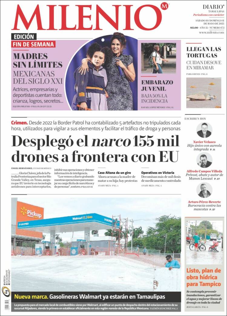 Portada de Milenio - Tamaulipas (México)