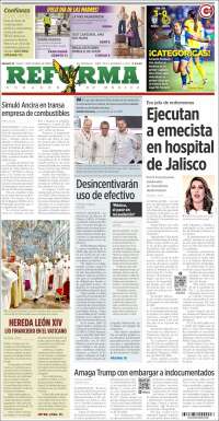 Portada de Reforma (México)