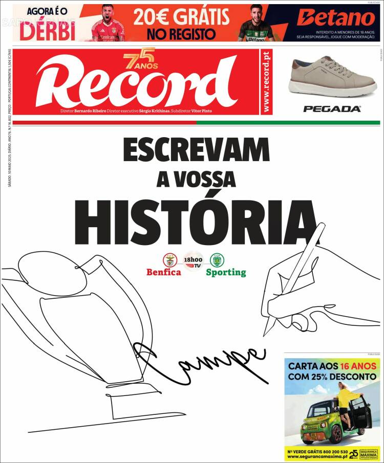 Portada de Record (Portugal)