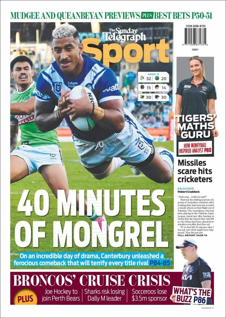 Portada de The Daily Telegraph (Australia)