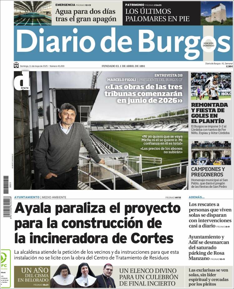 Portada de Diario de Burgos (España)