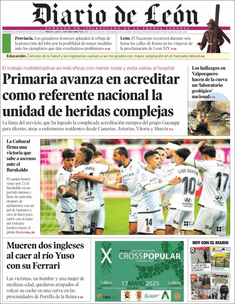 Portada de Diario de León (España)