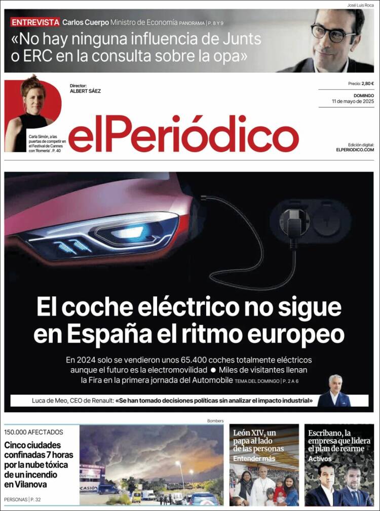 Portada de El Periódico (España)