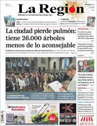 Portada de La Región de Ourense (España)