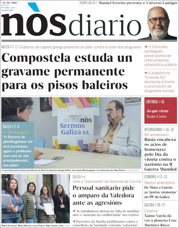 Portada de Nòs Diario (España)