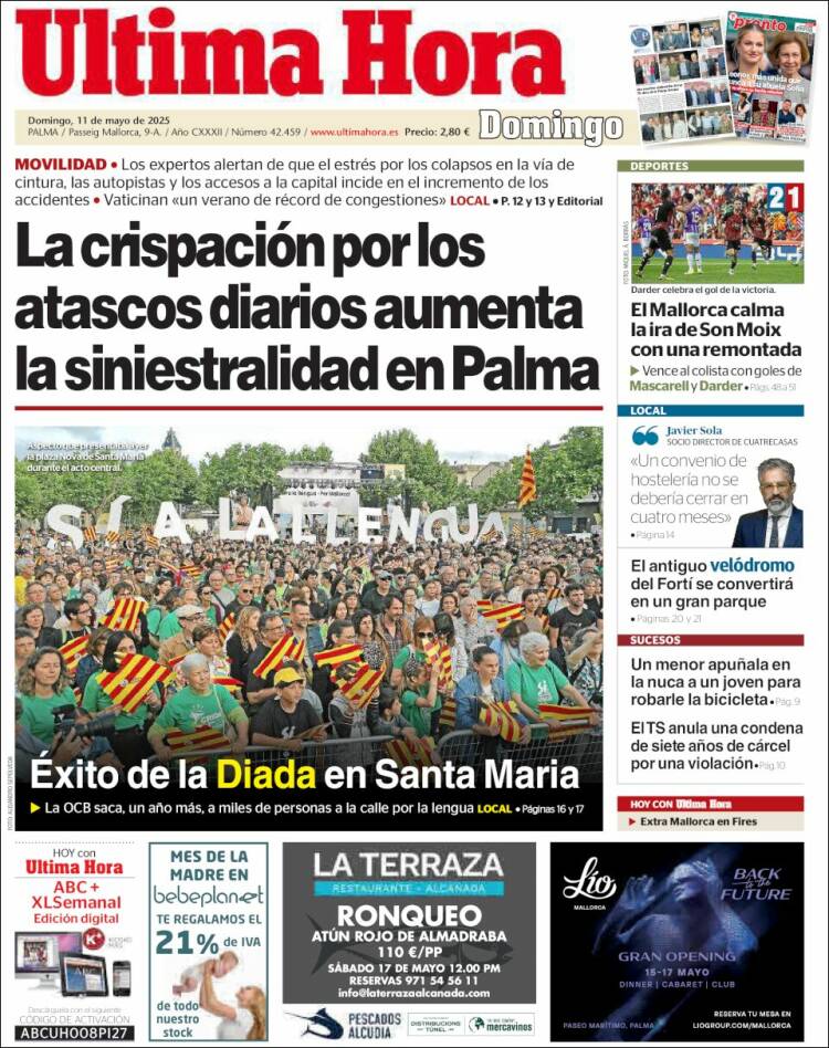 Portada de Última Hora (España)
