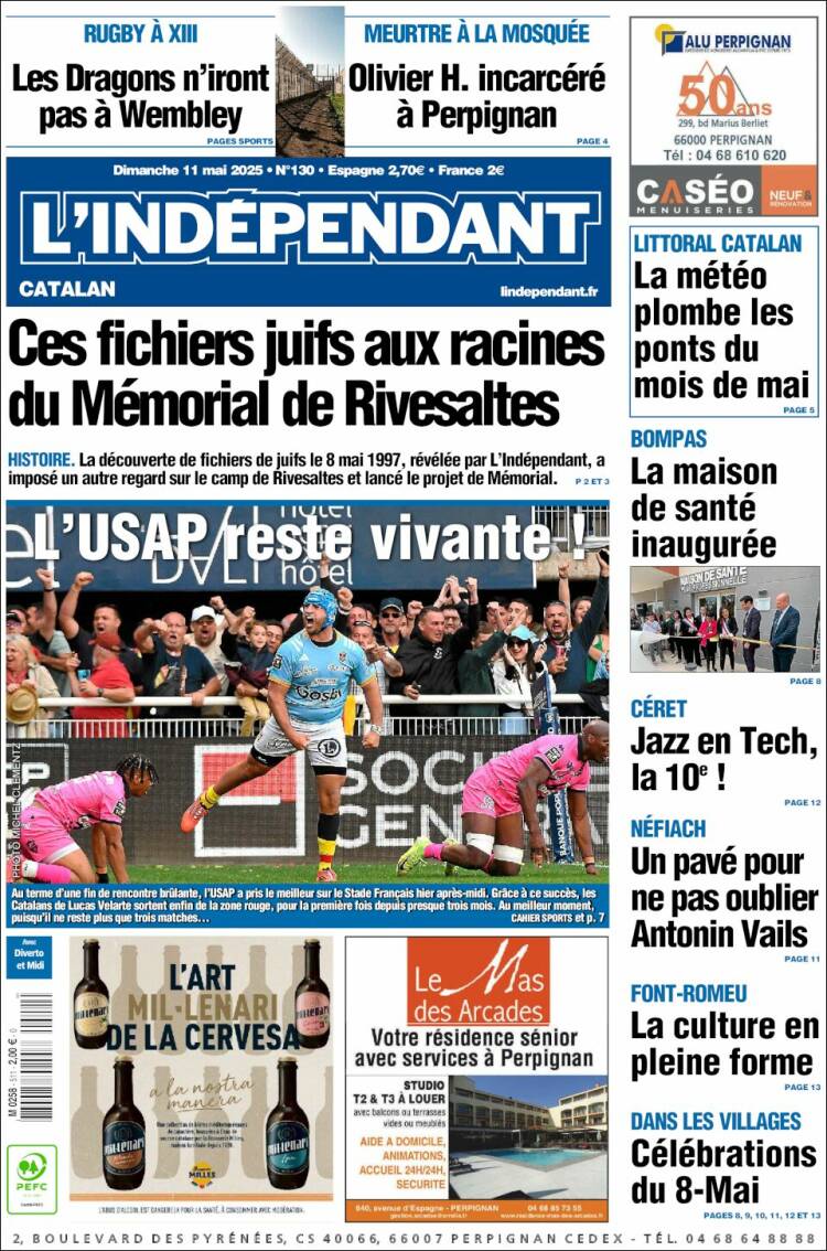 Portada de Le Indépendant (France)