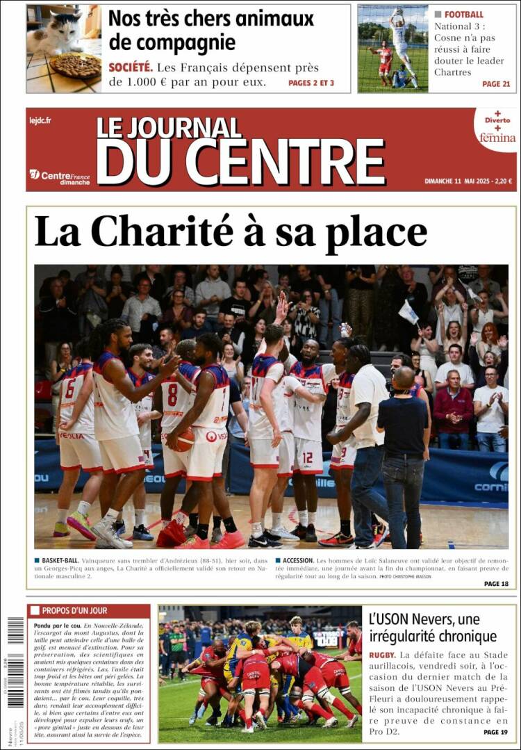 Portada de Le Journal du Centre (France)