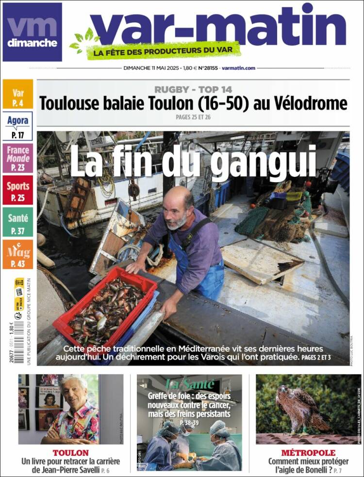 Portada de Var-Matin (France)