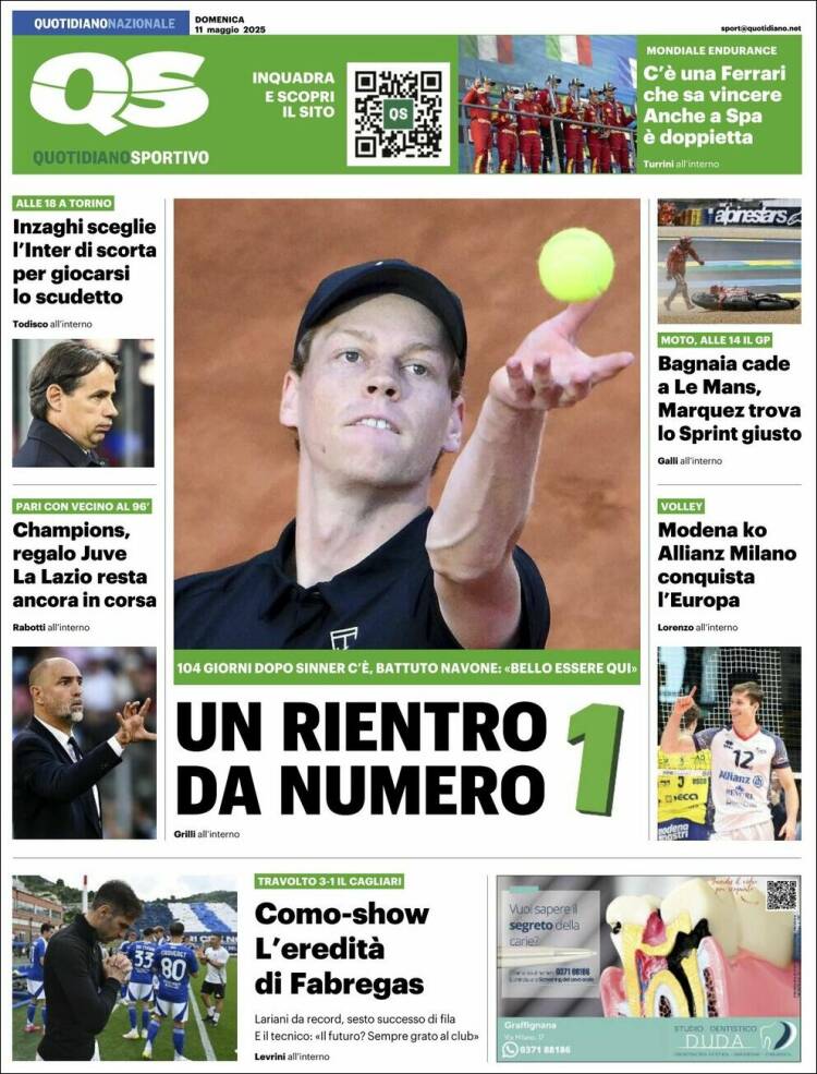 Portada de Quotidiano Sportivo (Italia)