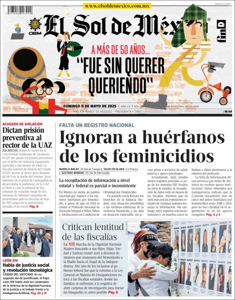 Portada de El Sol de México (México)