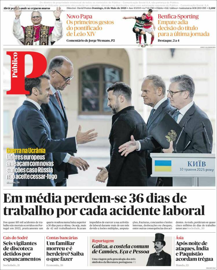 Portada de Público (Portugal)